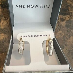 NIB 18k Gold Over Brass Drop Earrings